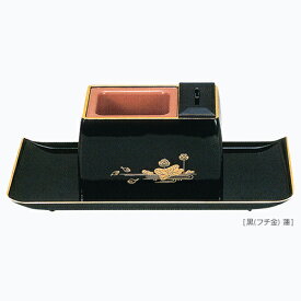 【楽天1位】 御焼香用 香呂 焼香盆のセット 焼香盆セット 5.0寸 小 黒フチ金 蒔絵蓮・朱フチ金蒔絵蓮・黒フチ金無地 焼香盆 小 p78 お盆 お香・お焼香 香炉・火道具・香立 奥行150×巾320×高122mm 重量 584g