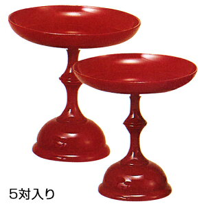 モダン仏具 モダン高月・供物台 | 中京型高月 朱色 5対入 5.0寸 | 奥行150×幅150×高153mm 内箱(袋) 奥行190×幅560×高160mm 内箱仕様 段ボール箱 商品重量 152g0