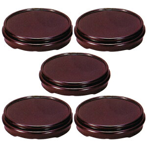 仏具 | 香炉台 5個入 タメ・木目色 4.5寸 | 奥行132×幅132×高31mm 香炉の台 香呂台 大き目サイズ 前香炉用