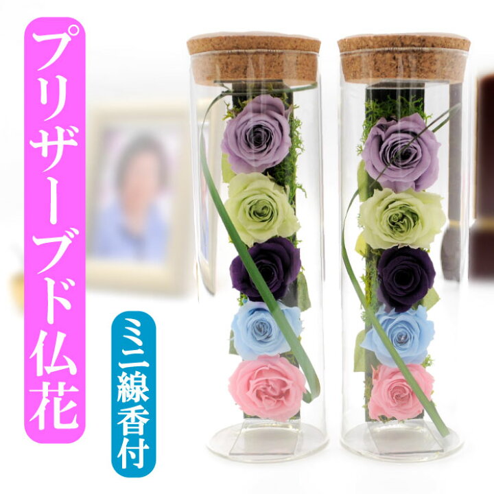 楽天市場】【仏花】 御供 プリザーブドフラワー ドーム ガラスドーム