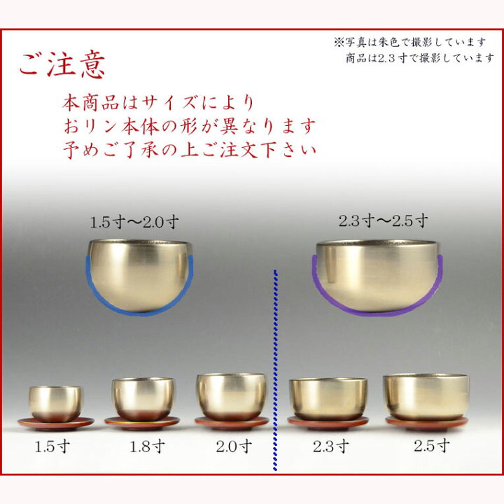楽天市場】国産仏具【砂張（さはり）鈴波（すずなみ）りんセット：2.3 