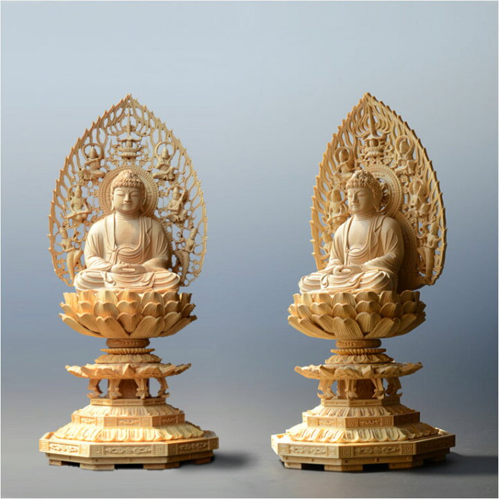 楽天市場】仏像【総柘植材・八角飛天光背仏像：釈迦如来2.5寸】曹洞宗 