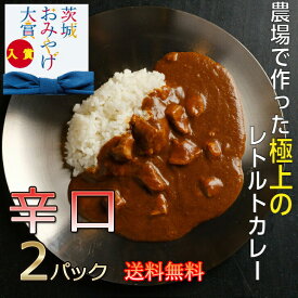 【 送料無料 】肉 屋のゴロゴロ辛口カレー 2個入り　レトルト　詰め合わせ　　高級　贅沢　ギフト　贈り物　取り寄せ　お取り寄せ　ご当地　 詰め合わせ　美味しい 豚肉 非常食　年保存 長期保存 防災 母の日 プレゼント