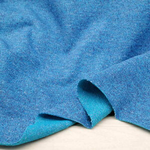 ニット生地 かわいい ガーゼ 裏毛 オーバーダイ ブルー mix 160cm 幅 日本製 50cm単位の価格 カットソー ワンピース レディス メンズ 子供服 手芸 クラフト 布 生地 屋さん ハンドメイド 通販