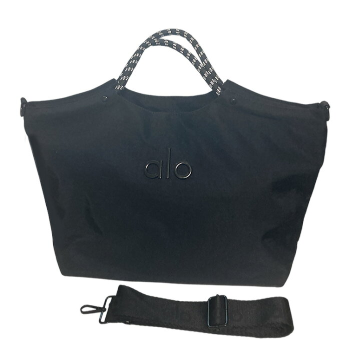 Alo Yoga アローヨガ 2WAYバッグ ロゴ ショルダーバッグ ブラック 楽天 