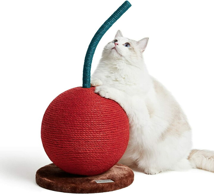 楽天市場 2 1 2 15 ポイント15倍 Line限定クーポン配布中 猫用 猫家具 ラブリー 爪とぎ さくらんぼ Cherryキャットツリー 据え置き インテリア おしゃれ 天然麻 天然色素 無害 植物由来 Buy 1 Love 2 楽天市場店