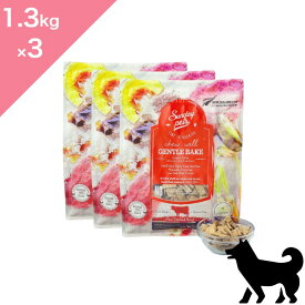 ◆ポイント10倍＋クーポンあり◆ 賞味期限 2027/02/01 以降【犬用】SundayPets サンデーペッツ ジェントルベイク ビーフwithトライプ 3点【1.3kg ×3】 Dog food 正規品 プレミアムフード 穀類不使用 グレインフリー ビーフ トライプ 総合栄養食