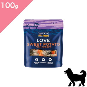���N�[�|�����聟�y���p ����zFISH4DOGS �t�B�b�V��4�h�b�O �X�C�[�g�|�e�g���b�v �g���[�c�y100g�zSweet Potato Wrap Treats FOR DOGS ���K�i �v���~�A���t�[�h �T�c�}�C�� �^���̔� �� �O���C���t��