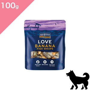 ���N�[�|�����聟�y���p ����zFISH4DOGS �t�B�b�V��4�h�b�O �o�i�i���b�v �g���[�c�y100g�zBanana Wrap Treats FOR DOGS ���K�i �v���~�A���t�[�h �o�i�i �^���̔� �� �O���C���t���[ �����s�g�p ��