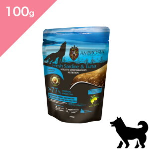 LINEN[|聟 ܖ 2026/3/25ȍ~ypz AMBROSIA AuVA HMN T[fBci y100gz Egv~At[h Ultra Premium Dog Food Sardine Tuna Ki Tv 
