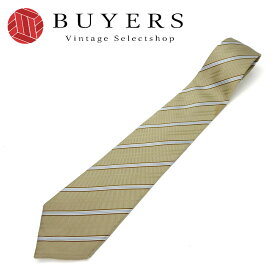 【中古】バーバリー ネクタイ シルク100％ 日本製 小物 レジメンタル ストライプ ベージュ ライトブルー ビジネスマン 紳士 おしゃれ アパレル メンズ 男性 BURBERRY LONDON necktie silk