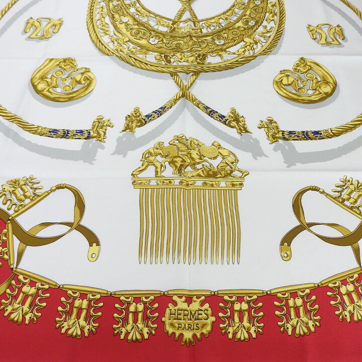 楽天市場】【中古】 エルメス スカーフ カレ90 シルク100％ LES 