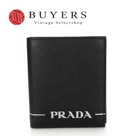 【中古】【極美品】プラダ PRADA 2MO004 札入れ カードケース サフィアーノ SAFFIANO PRINT ブラック 黒 NERO BLACK メンズ 男性 ユニセックス 大人 箱付 レザー ビジネス シンプル wallet mens