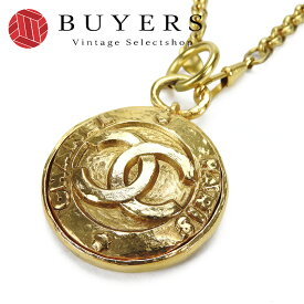 【中古】CHANEL シャネル ココマーク ミラー ネックレス チェーン アクセサリー GP メッキ 鏡 小物 箱 accessories necklace mirror coco