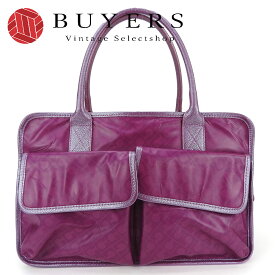 【中古】 ゲラルディーニ トートバッグ ナイロン レザー パープル カジュアル 普段使い レディース 女性 軽量 GHERARDINI tote bag purple