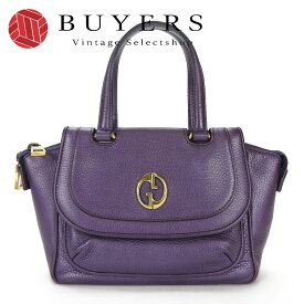 【中古】グッチ ミニハンドバッグ GUCCI 282481 GG 紫 パープル レザー 革 レディース 女性 ゴールド金具 Mini Hand Bag Leather Purple Gold