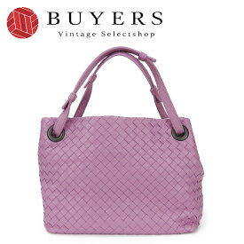 【中古】BOTTEGA VENETA ボッテガヴェネタ スモール ガルダバッグ イントレチャート ハンドバッグ パープル系 レディース 女性 hand bag Intrecciato Leather