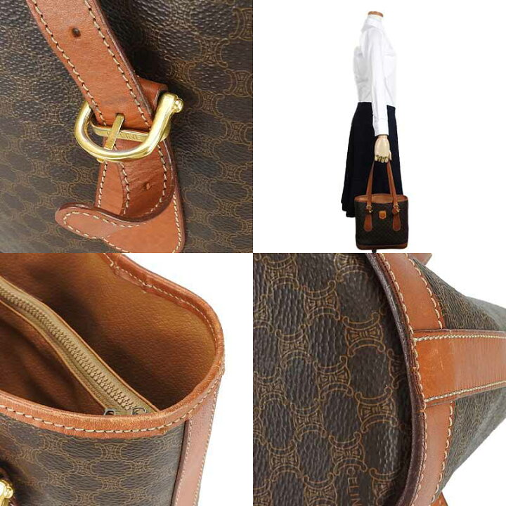 楽天市場】【中古】CELINE セリーヌ マカダム柄 トートバッグ  