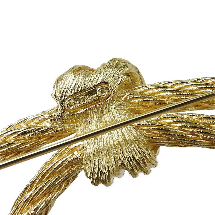 楽天市場】【中古】 クリスチャンディオール ブローチ メタル ゴールド  