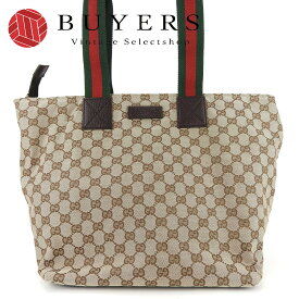 【中古】 グッチ トートバッグ 131231 シェリーライン GGキャンバス レザー ベージュ カジュアル レディース 女性 GUCCI