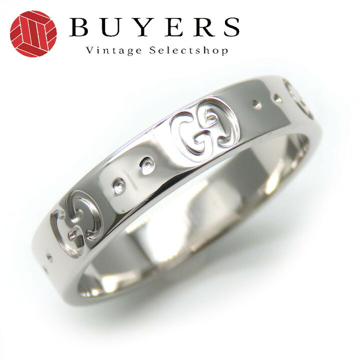 楽天市場】【中古】 グッチ リング・指輪 アイコンリング 14 K18WG 約  