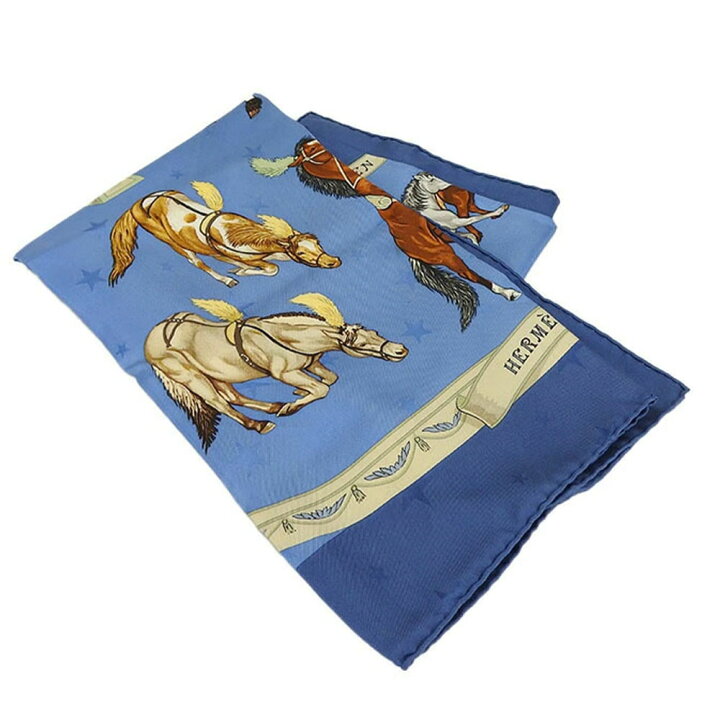 楽天市場】【中古】エルメス スカーフ カレ90 EN PISTE シルク100％ 馬 