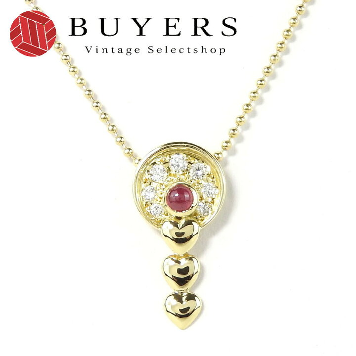 楽天市場】【中古】 クリスチャンディオール ネックレス K18YG ルビー 