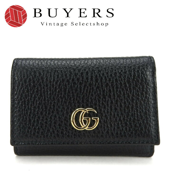 楽天市場】【中古】 グッチ 三つ折り財布 644407 GGマーモント レザー 
