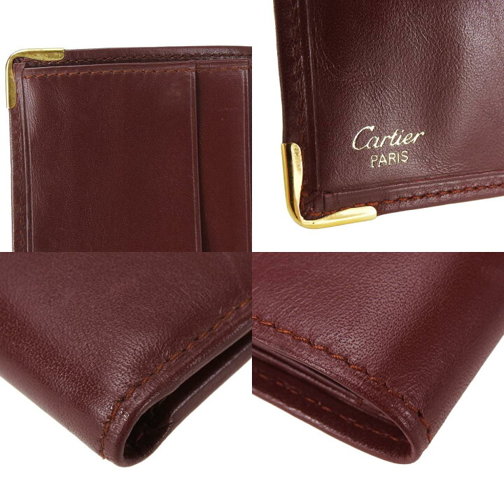 楽天市場】【中古】 カルティエ 二つ折り財布 マストライン カーフ 