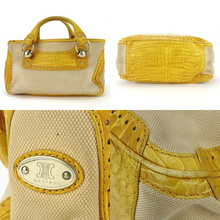 楽天市場】【中古】 セリーヌ ハンドバッグ ブギーバッグ キャンバス  