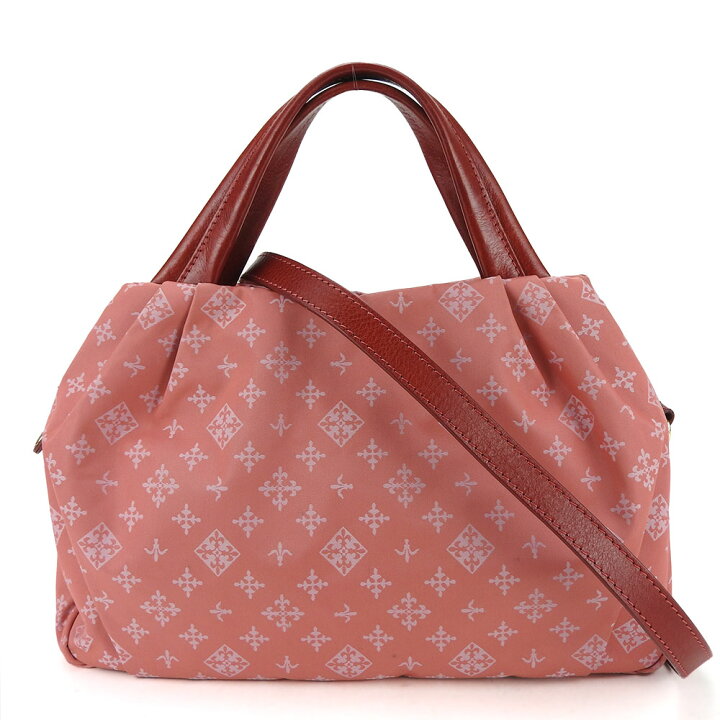 楽天市場】【中古】 ラシット ハンドバッグ ナイロン レザー ピンク  