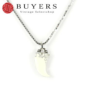 【10%OFF!!楽天スーパーSALE!!】【中古】 クリスチャンディオール ネックレス メタル シルバー ホワイト シルバー金具 牙モチーフ メッキ アクセサリー レディース 女性 Christian Dior