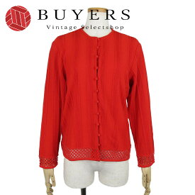 【10%OFF!!楽天スーパーSALE!!】【中古】 クリスチャンディオール カーディガン M コットン レーヨン レッド ニット アパレル レディース 女性 Christian Dior