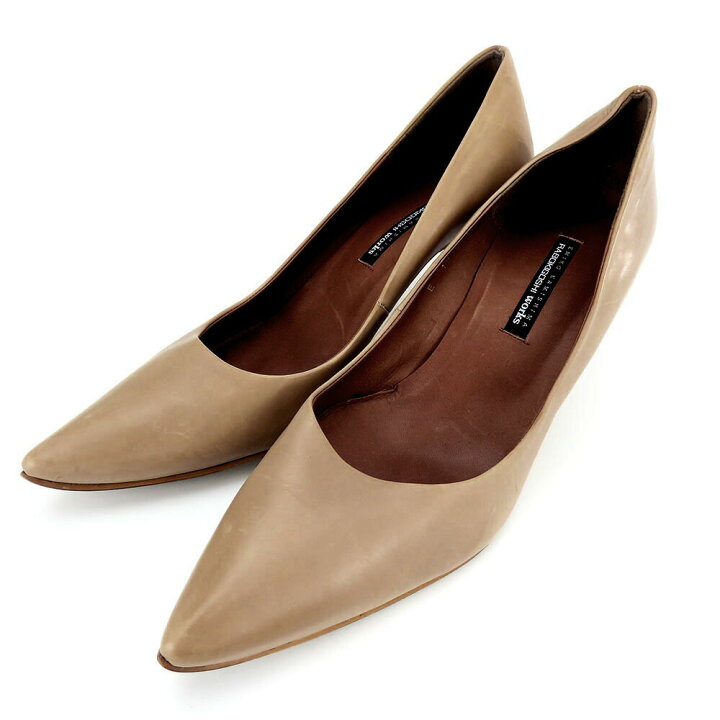 楽天市場】【中古】 ラボキゴシワークス パンプス 24 1/2 レザー ラテ 