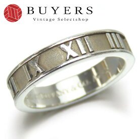 【中古】 ティファニー リング・指輪 アトラス シルバー925 約3.2g シルバー ナロー アクセサリー ローマ数字 レディース 女性 TIFFANY&Co.
