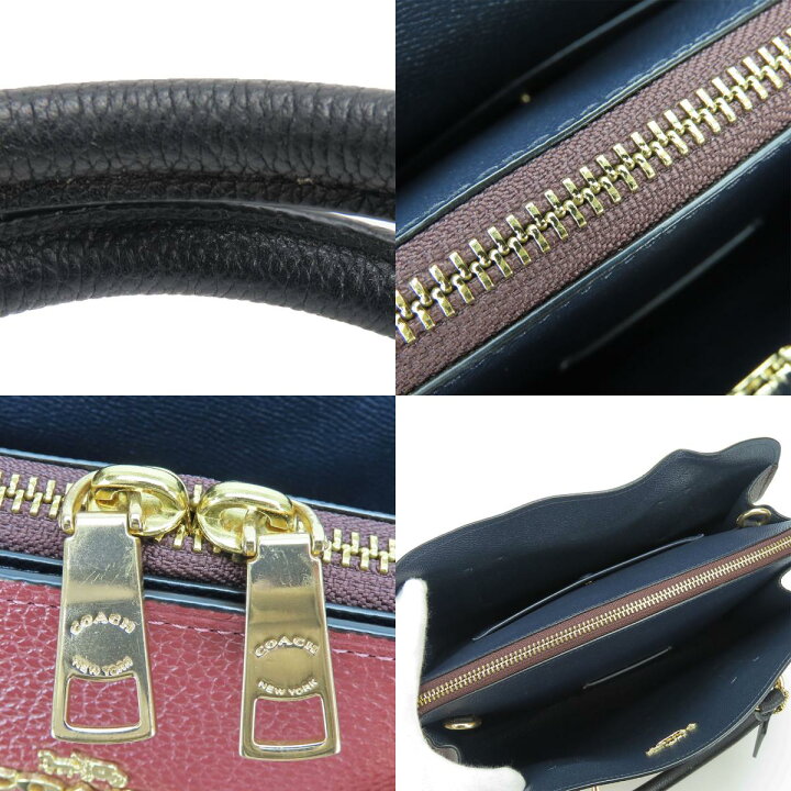 COACH チャニング キャリーオール バイカラー ハンドバッグ