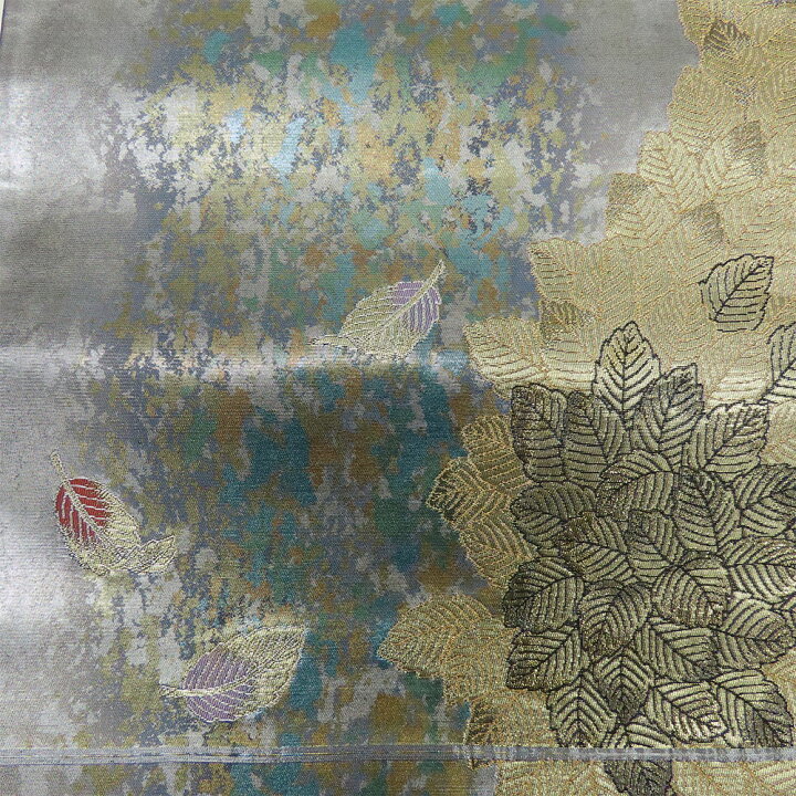 楽天市場】【中古】 袋帯 正絹(金銀糸除く) シルバー ゴールド  