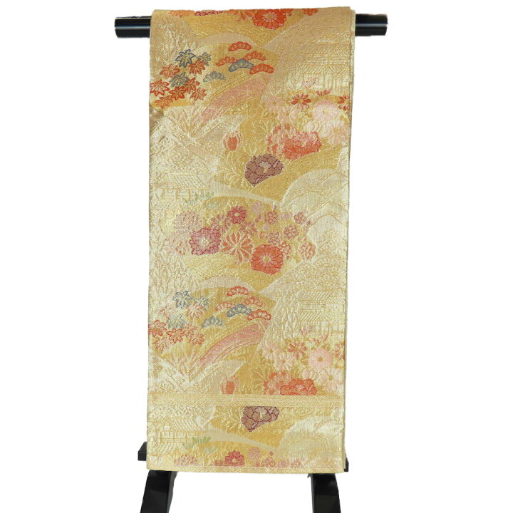 楽天市場】【中古】 袋帯 正絹(金銀糸除く) ゴールド 礼装 留袖 和装 
