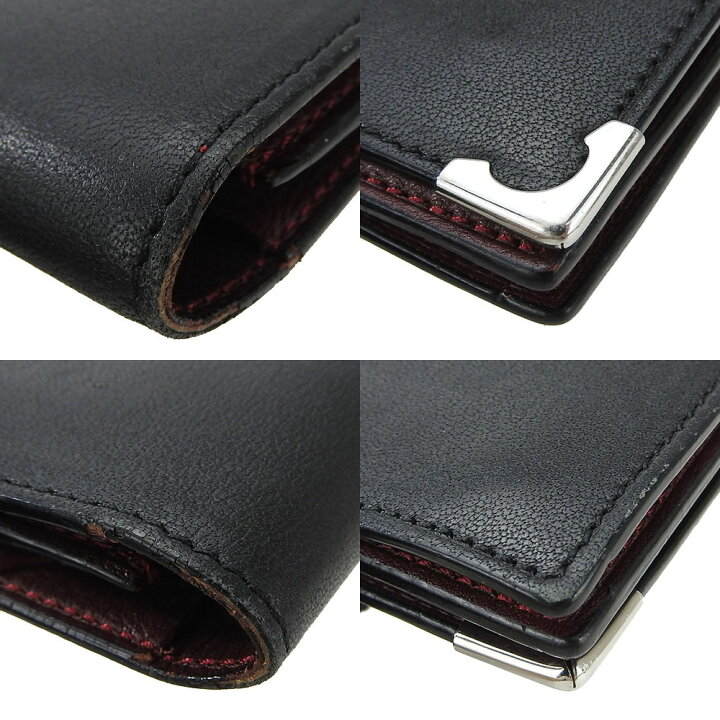 楽天市場】【中古】 カルティエ 二つ折り長財布 カボションライン 