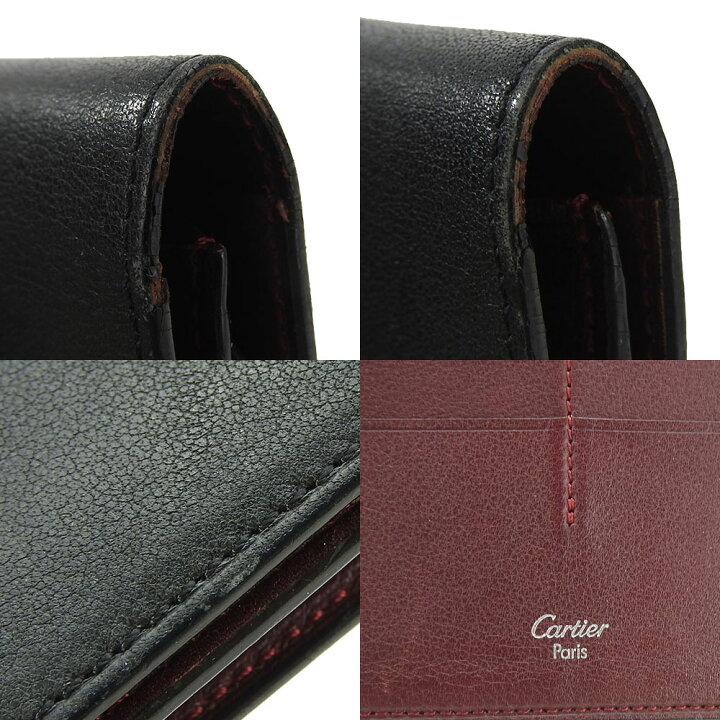 楽天市場】【中古】 カルティエ 二つ折り長財布 カボションライン 