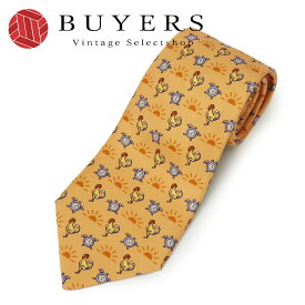【中古】 エルメス ネクタイ ニワトリ シルク オレンジ ユニーク スーツ アパレル メンズ 男性 HERMES
