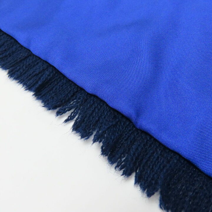 楽天市場】【中古】 エルメス マフラー シルク アンゴラ ブルー  