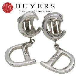 【10%OFF!!楽天スーパーSALE!!】【中古】 クリスチャンディオール イヤリング スウィング メタル シルバー CDロゴ アクセサリー メッキ レディース 女性 Christian Dior