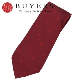 【中古】 バーバリー ネクタイ シルク レッド スーツ ビジネス アパレル メンズ 男性 BURBERRY