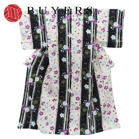 【中古】 浴衣 綿 ホワイト 変わり生地 ラメ入り 桜 和装 呉服 和服 きもの レディース 女性