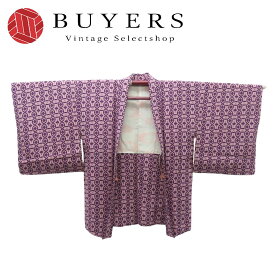 【中古】 羽織 正絹 紫色 ピンク おしゃれ 和装 呉服 和服 きもの レディース 女性