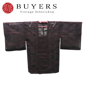 【中古】 道行・道中 道行コート 正絹(金銀糸除く) 臙脂色 紋紗 おしゃれ 夏 和装 呉服 和服 きもの レディース 女性