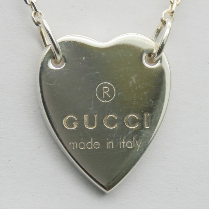 楽天市場】【中古】 グッチ ネックレス トレード プレート シルバー925 
