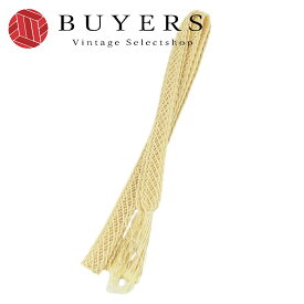 【中古】 帯締め 夏物 正絹 ベージュ 生成り色 平組紐 お洒落 小物 和装 呉服 和服 きもの レディース 女性