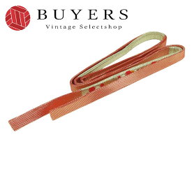 【中古】 帯締め 正絹(金銀糸除く) ゴールド 朱 シルバー 佐賀錦 平組紐 小物 和装 呉服 和服 きもの レディース 女性